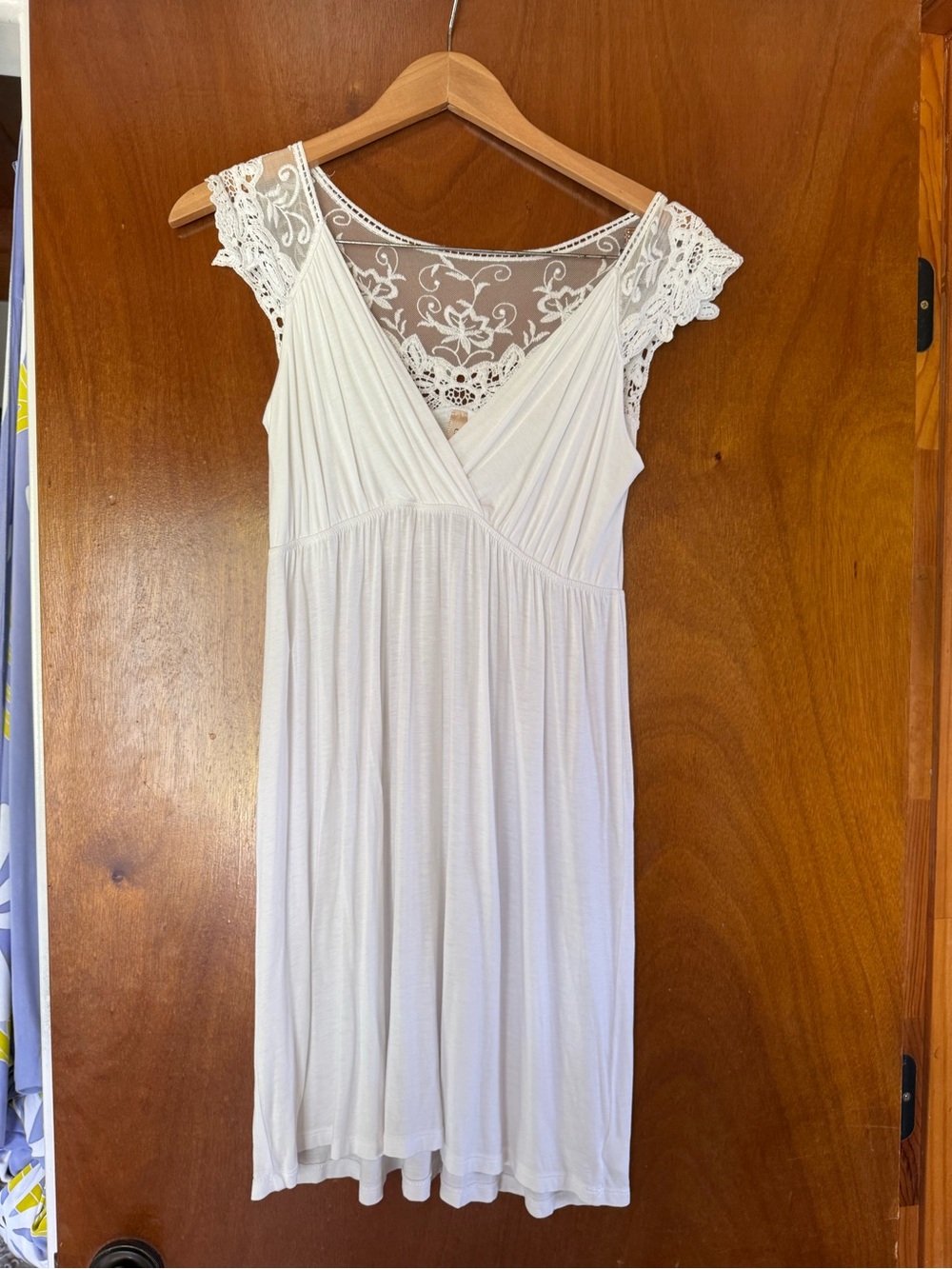 Gilli White Lace-Back Mini Dress